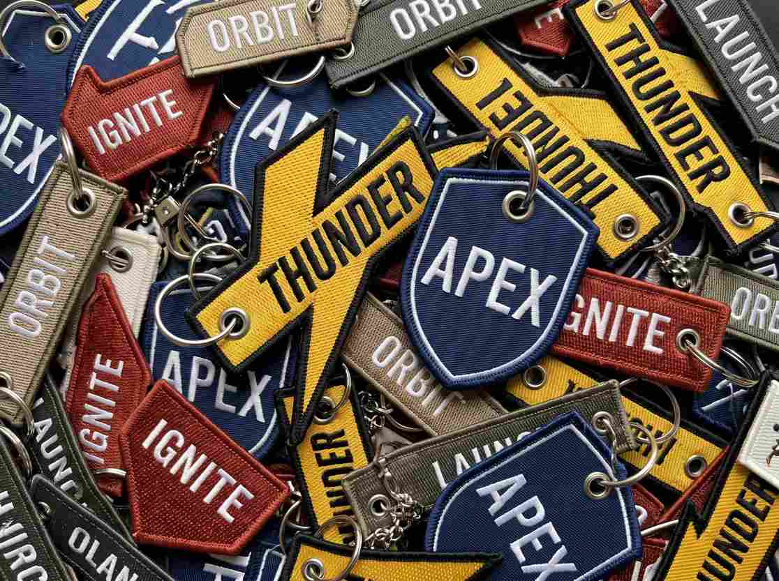 Custom shaped jet tags in assorted designs